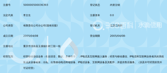 中國移動通信集團(tuán)重慶潼南玉溪營業(yè)廳